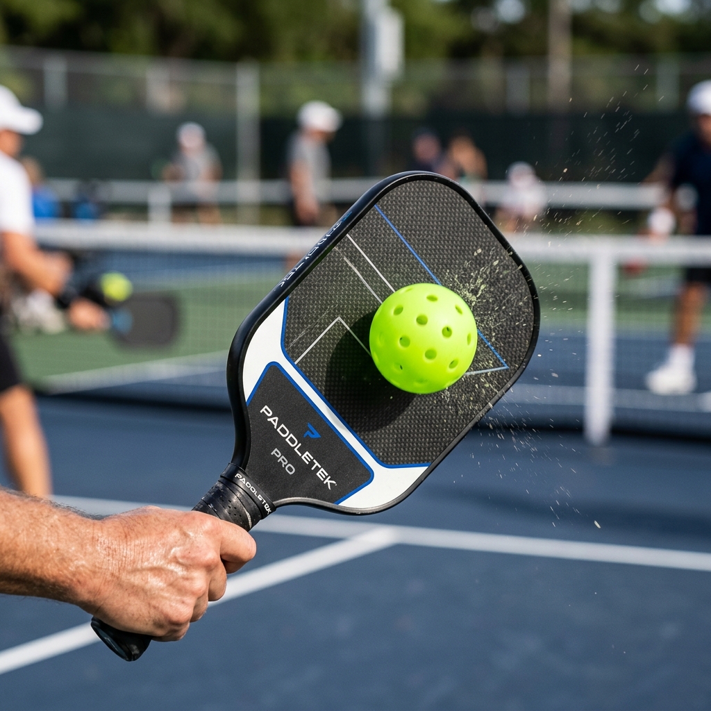Pickleball Action Shot